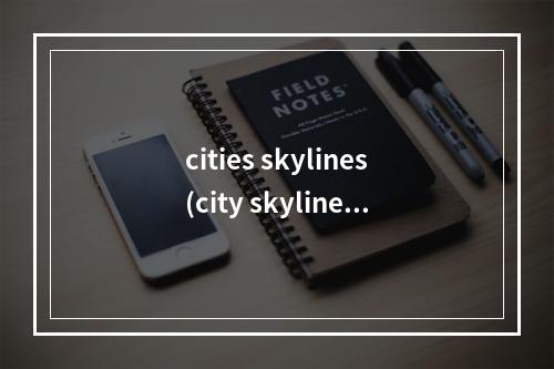 cities skylines(city skylines攻略)