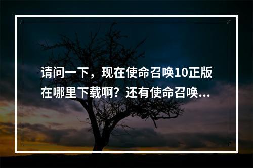 请问一下，现在使命召唤10正版在哪里下载啊？还有使命召唤16和17发售了吗？(使命召唤10下载)