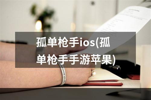 孤单枪手ios(孤单枪手手游苹果)