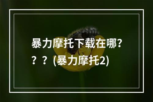 暴力摩托下载在哪？？？(暴力摩托2)