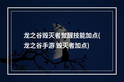 龙之谷毁灭者觉醒技能加点(龙之谷手游 毁灭者加点)