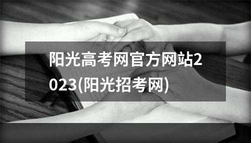 阳光高考网官方网站2023(阳光招考网)