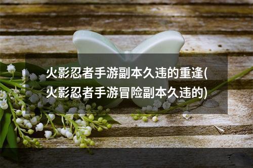 火影忍者手游副本久违的重逢(火影忍者手游冒险副本久违的)