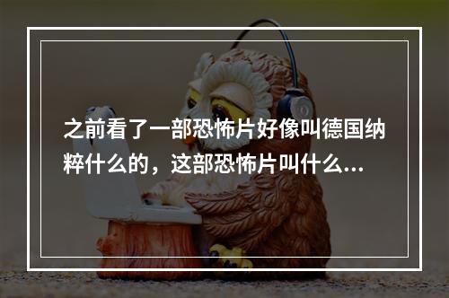 之前看了一部恐怖片好像叫德国纳粹什么的，这部恐怖片叫什么(纳粹僵尸战场)