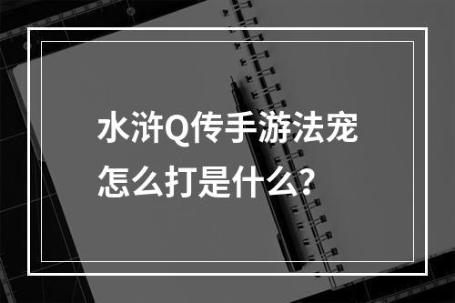 水浒Q传手游法宠怎么打是什么？