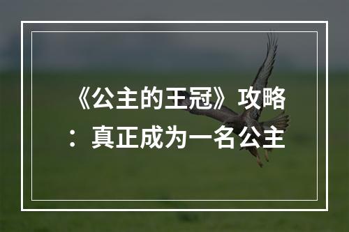 《公主的王冠》攻略：真正成为一名公主