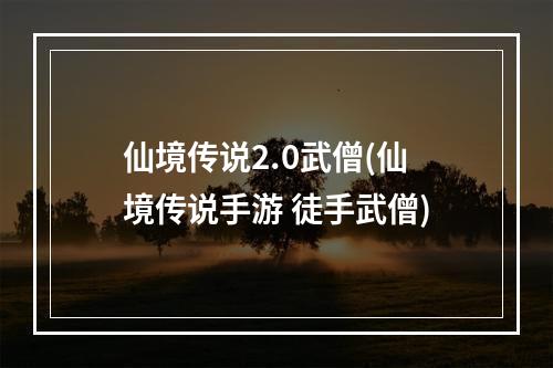 仙境传说2.0武僧(仙境传说手游 徒手武僧)