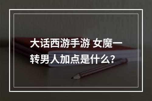 大话西游手游 女魔一转男人加点是什么？