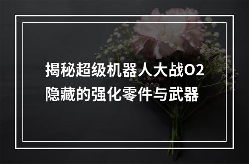 揭秘超级机器人大战O2隐藏的强化零件与武器