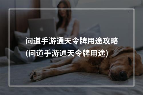 问道手游通天令牌用途攻略(问道手游通天令牌用途)