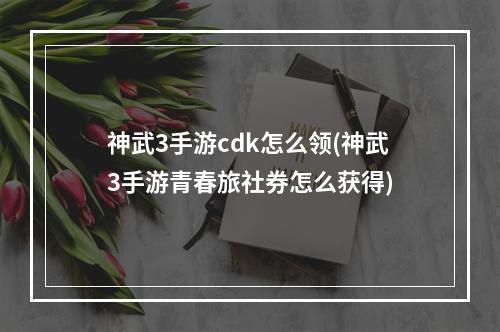 神武3手游cdk怎么领(神武3手游青春旅社券怎么获得)