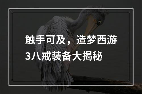 触手可及，造梦西游3八戒装备大揭秘