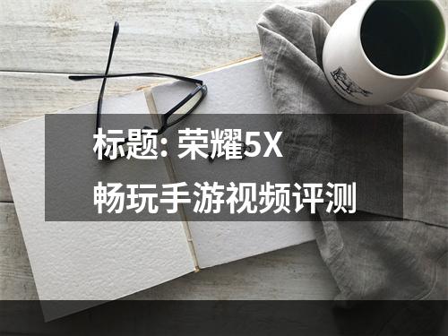 标题: 荣耀5X畅玩手游视频评测