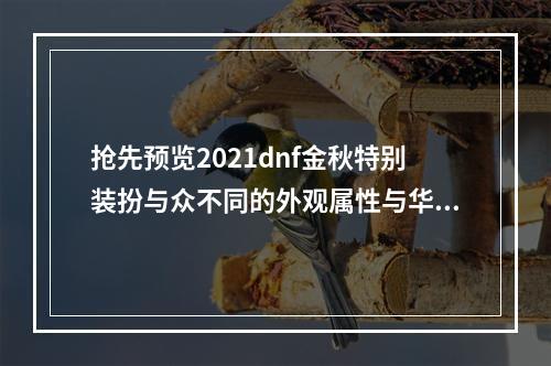 抢先预览2021dnf金秋特别装扮与众不同的外观属性与华丽武器