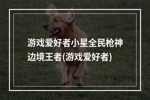 游戏爱好者小星全民枪神边境王者(游戏爱好者)