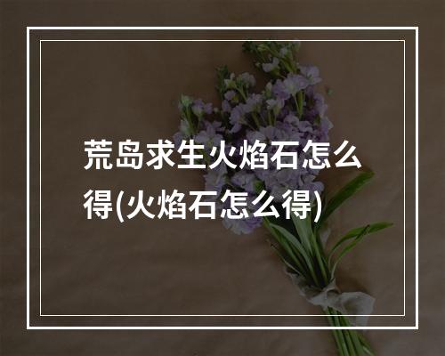 荒岛求生火焰石怎么得(火焰石怎么得)