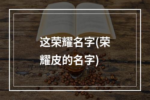 这荣耀名字(荣耀皮的名字)