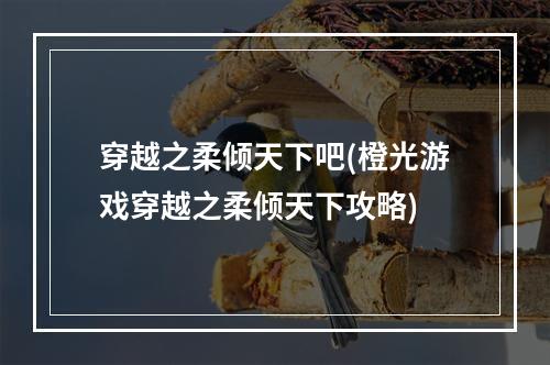 穿越之柔倾天下吧(橙光游戏穿越之柔倾天下攻略)