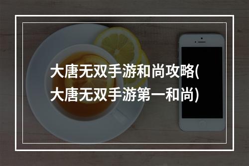 大唐无双手游和尚攻略(大唐无双手游第一和尚)