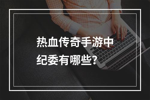 热血传奇手游中纪委有哪些？