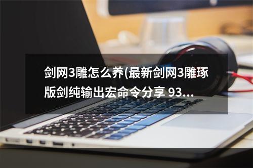 剑网3雕怎么养(最新剑网3雕琢版剑纯输出宏命令分享 93木桩7万伤害)