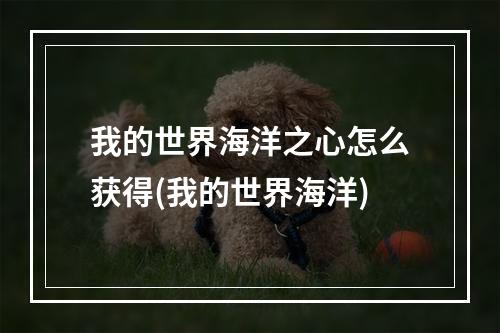 我的世界海洋之心怎么获得(我的世界海洋)