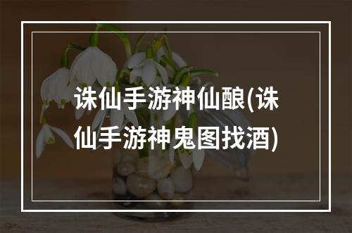 诛仙手游神仙酿(诛仙手游神鬼图找酒)