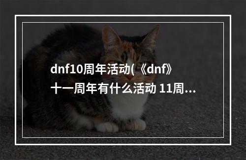 dnf10周年活动(《dnf》十一周年有什么活动 11周年庆活动汇总 机游 )