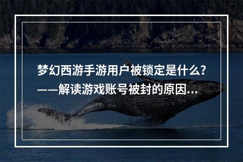 梦幻西游手游用户被锁定是什么？——解读游戏账号被封的原因和解决方法