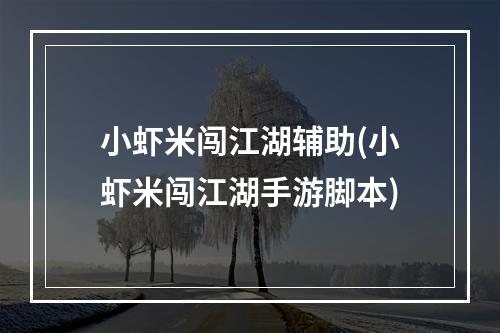 小虾米闯江湖辅助(小虾米闯江湖手游脚本)