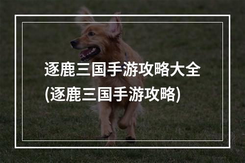 逐鹿三国手游攻略大全(逐鹿三国手游攻略)