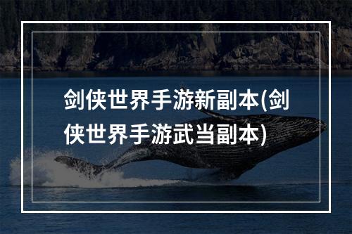 剑侠世界手游新副本(剑侠世界手游武当副本)