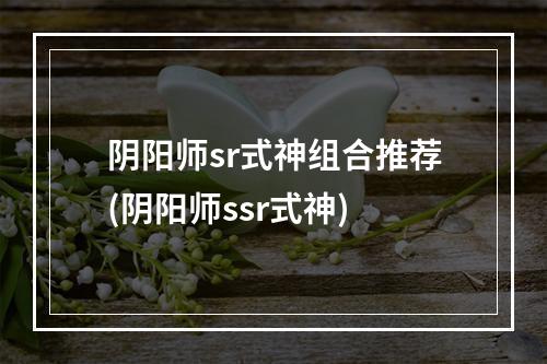 阴阳师sr式神组合推荐(阴阳师ssr式神)