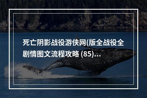 死亡阴影战役游侠网(版全战役全剧情图文流程攻略 (85)   死亡阴影战役勇者无敌)