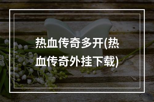 热血传奇多开(热血传奇外挂下载)