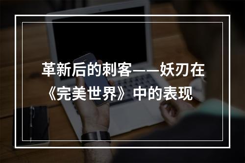 革新后的刺客——妖刃在《完美世界》中的表现