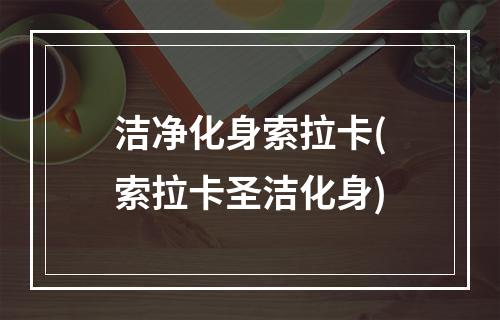 洁净化身索拉卡(索拉卡圣洁化身)