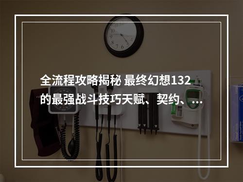 全流程攻略揭秘 最终幻想132的最强战斗技巧天赋、契约、碎片、共鸣(征服千难万险)