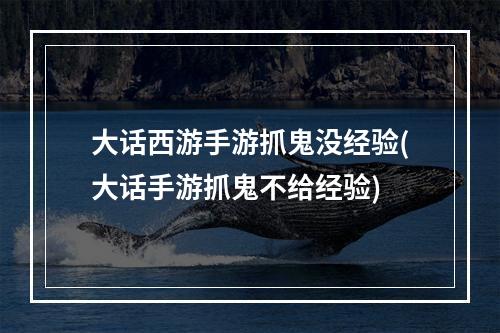 大话西游手游抓鬼没经验(大话手游抓鬼不给经验)