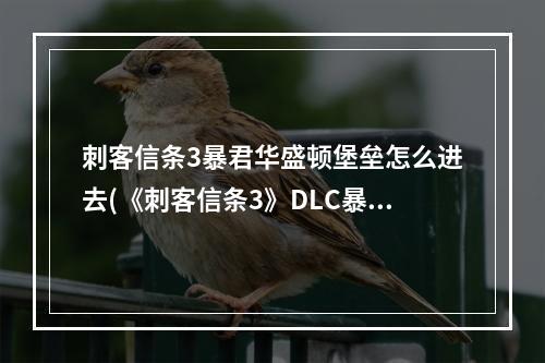 刺客信条3暴君华盛顿堡垒怎么进去(《刺客信条3》DLC暴君华盛顿全三章流程视频攻略)