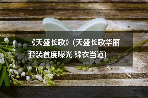 《天盛长歌》(天盛长歌华丽套装首度曝光 锦衣当道)