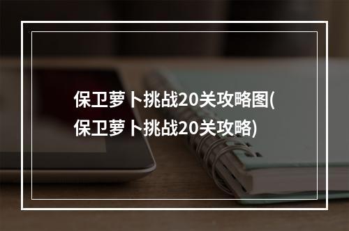 保卫萝卜挑战20关攻略图(保卫萝卜挑战20关攻略)