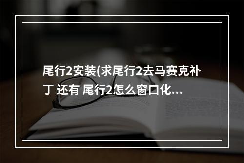 尾行2安装(求尾行2去马赛克补丁 还有 尾行2怎么窗口化)