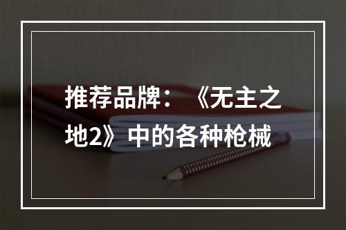 推荐品牌：《无主之地2》中的各种枪械