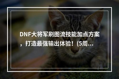 DNF大将军刷图流技能加点方案，打造最强输出体验！(5周年纪念版)