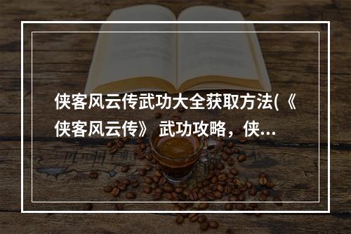 侠客风云传武功大全获取方法(《侠客风云传》 武功攻略，侠客风云传武武功 全部武功)