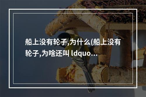 船上没有轮子,为什么(船上没有轮子,为啥还叫 ldquo 轮船 rdquo  蚂蚁庄园8月9日答案)