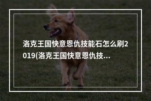 洛克王国快意恩仇技能石怎么刷2019(洛克王国快意恩仇技能石)