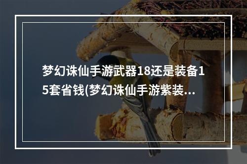 梦幻诛仙手游武器18还是装备15套省钱(梦幻诛仙手游紫装备)