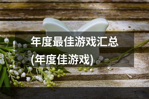 年度最佳游戏汇总(年度佳游戏)